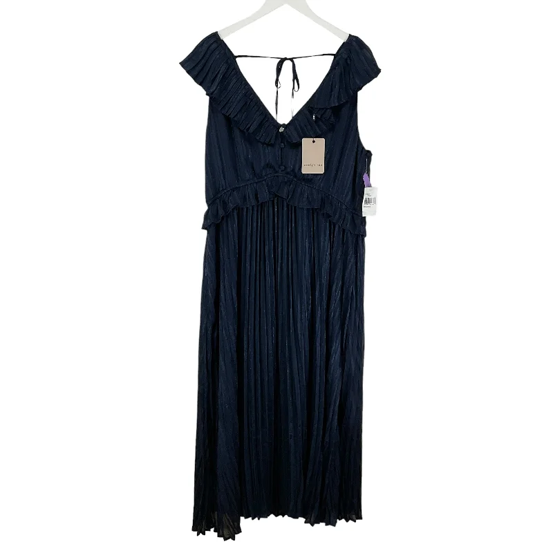 Dress Party Long By Clothes Mentor In Navy, Size: Xxl