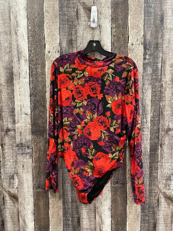 Bodysuit By Cme In Floral Print, Size: Xl