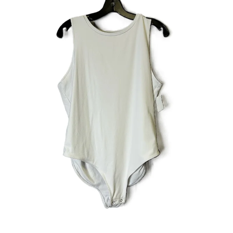 Bodysuit By Time And Tru In White, Size: Xl