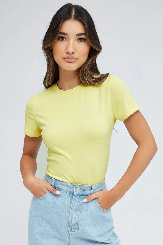 Yellow Supersoft Top Short Sleeve